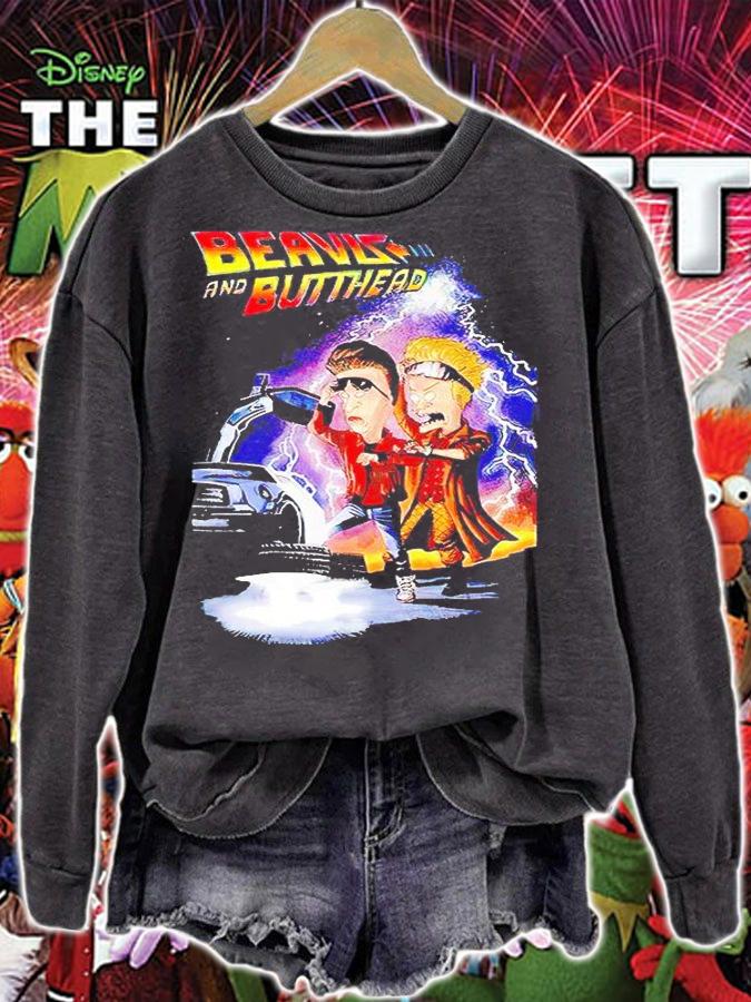 Beavis and Butt-Head back to the future T-shirt sweatshirt