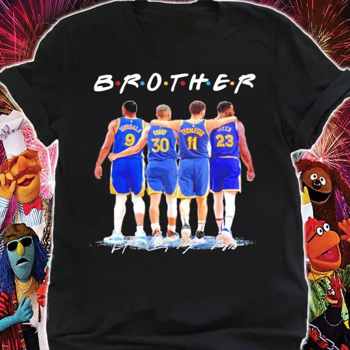 Brother Golden State Warriors Iguodala Curry Thompson Green signatures shirt