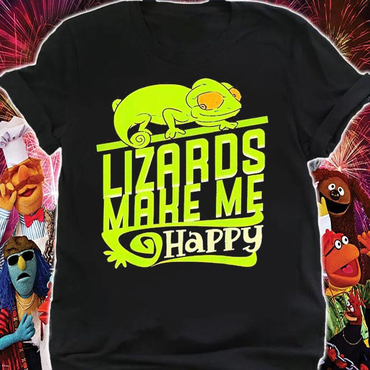 Geckos World Lizard Day Lizards make me happy T-shirt shirt