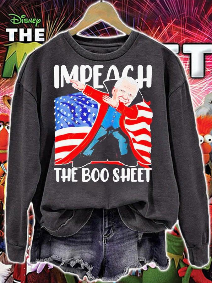 Halloween Biden impeach the boo sheet T-shirt sweatshirt