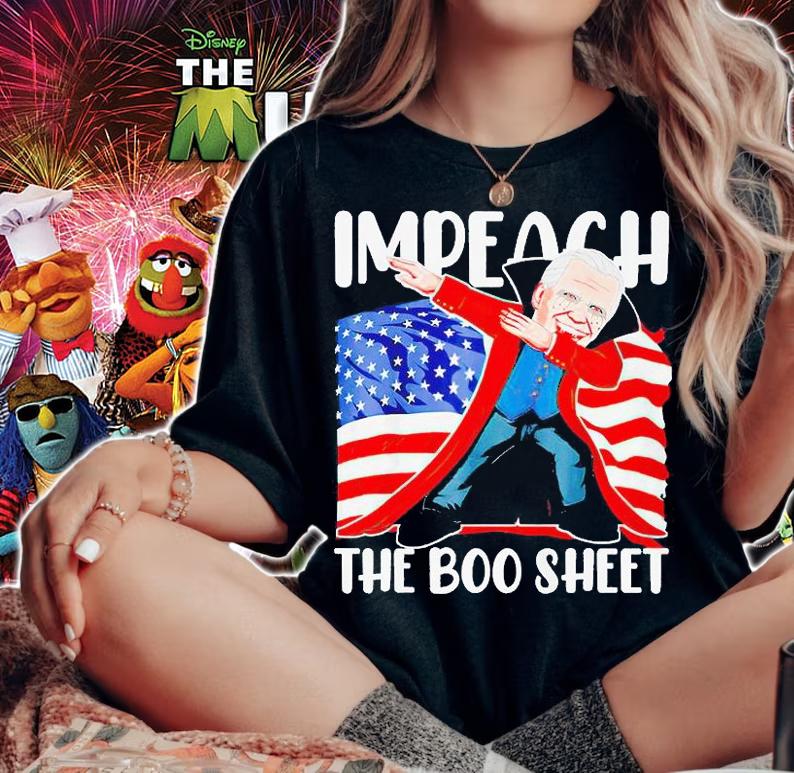 Halloween Biden impeach the boo sheet T-shirt woman shirt