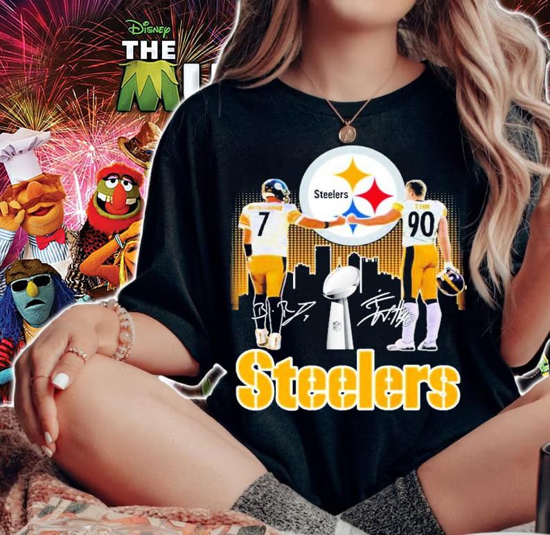 Pittsburgh Steelers Ben Roethlisberger and T. J. Watt signatures shirt woman shirt