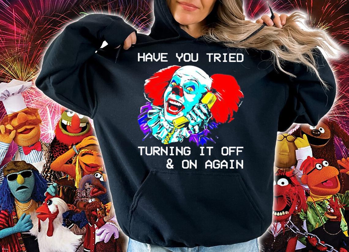 The Joker calling have you tried turning it off and on again shirt hoodie
