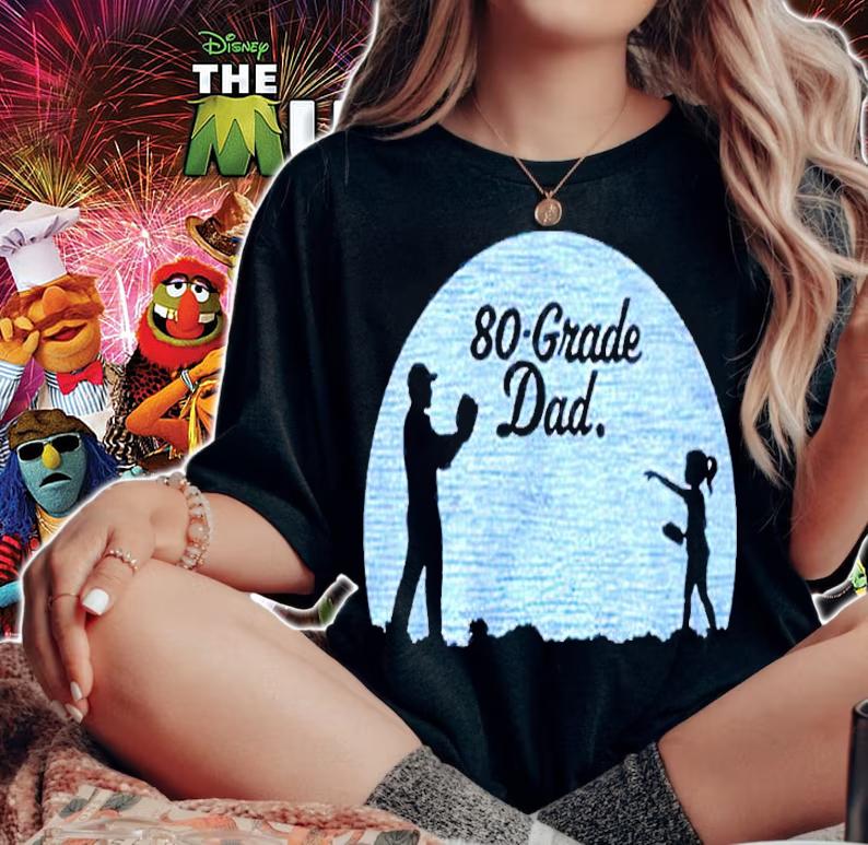 80 grade dad baseball and daughter shirt