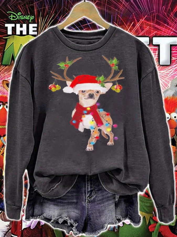 Chihuahua Gorgeous Reindeer Christmas t-shirt sweatshirt