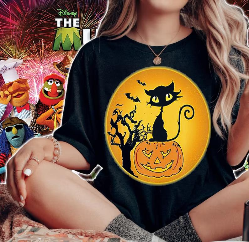 Funny Halloween Black Cat For Women Girls T-Shirt woman shirt