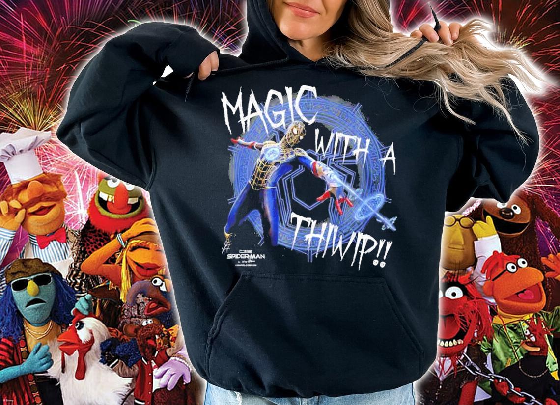 Magic with a thiwip Spider Man shirt hoodie