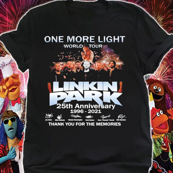 One More Light World Tour Linkin Park 25th anniversary signatures shirt shirt