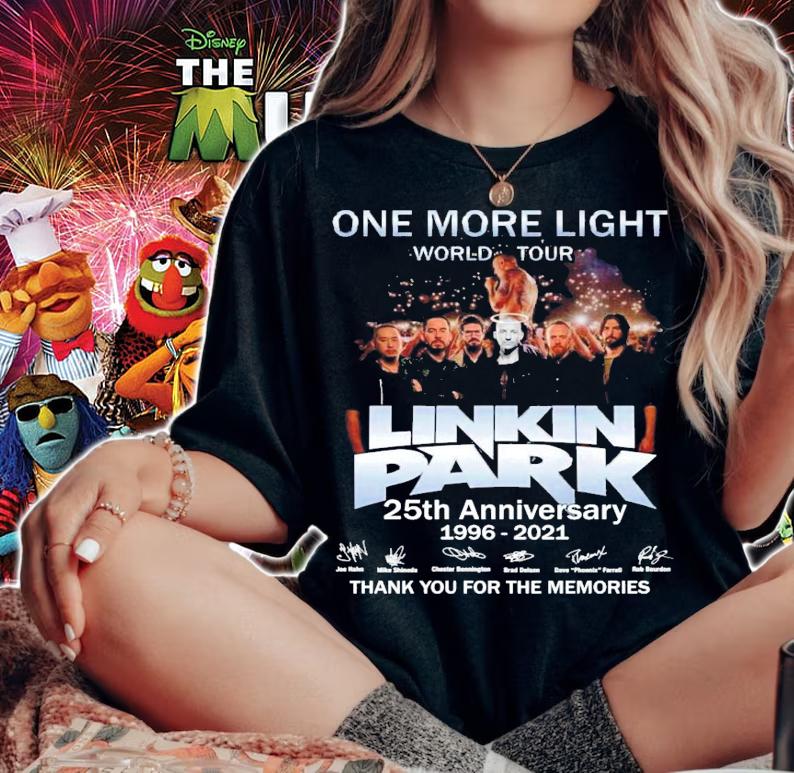 One More Light World Tour Linkin Park 25th anniversary signatures shirt woman shirt