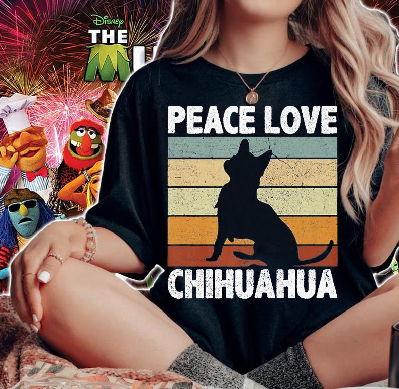 Peace Love Chihuahua Dog Owner Breed Lover T-Shirt