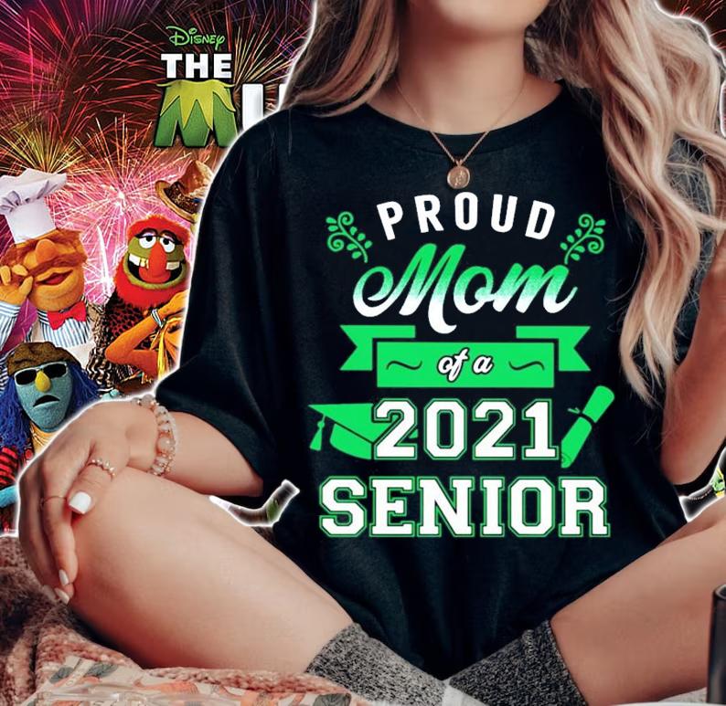 Proud Mom of a 2021 Senior shirt woman shirt
