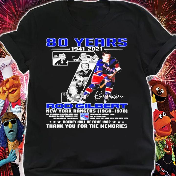 Rhod Gilbert New York Rangers signature shirt