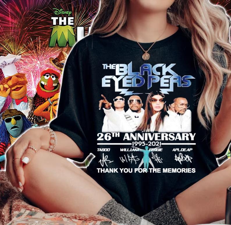 The Black Eyed Peas 26th anniversary 1995-2021 thank you for the memories shirt woman shirt