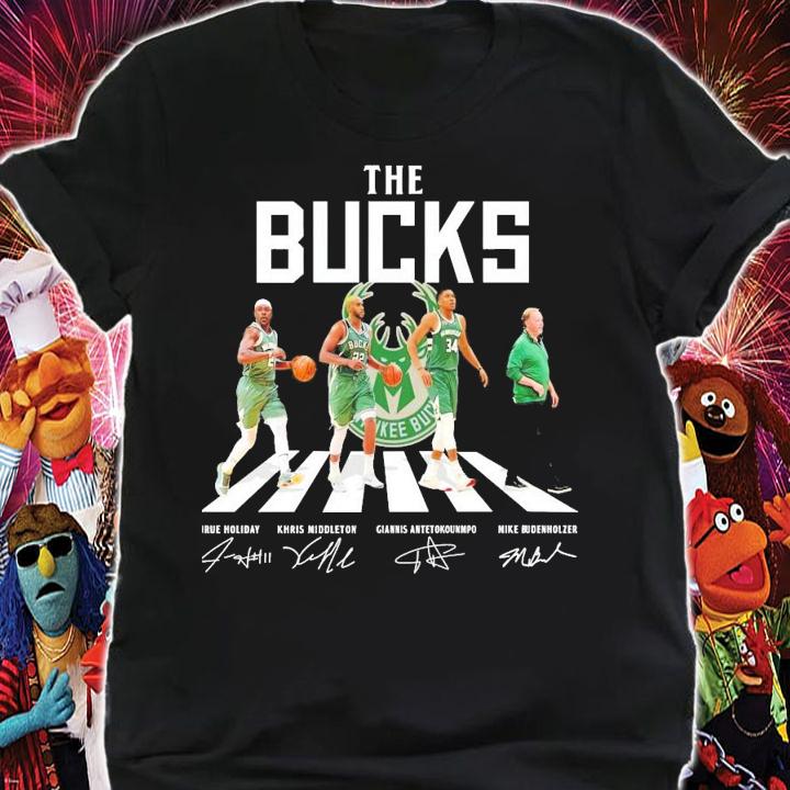 The Milwaukee Bucks Abbey Road signatures t-shirt shirt