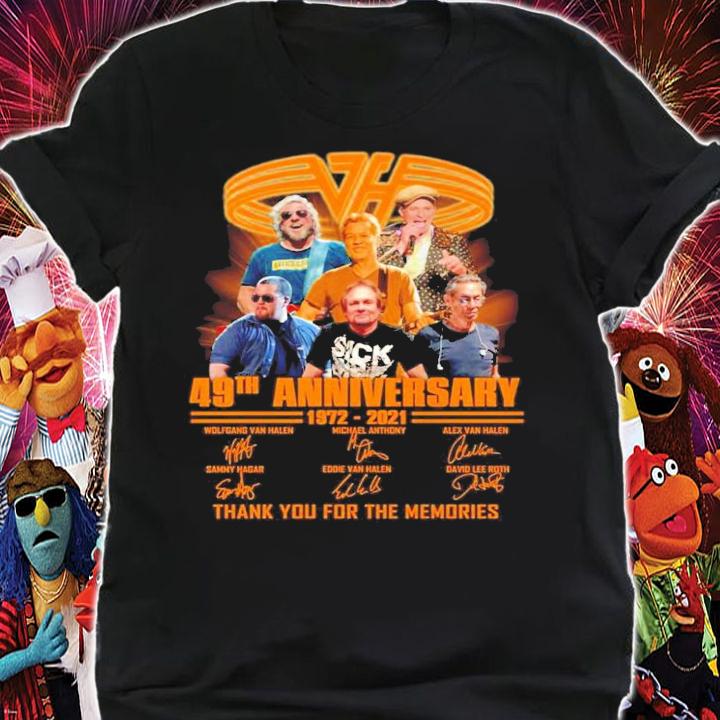 VH 49th anniversary 1972-2021 signatures shirt shirt