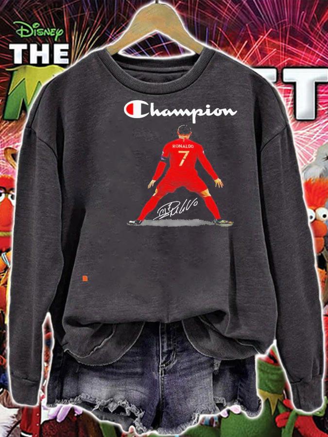 Portugal Cristiano Ronaldo Champion signature shirt sweatshirt
