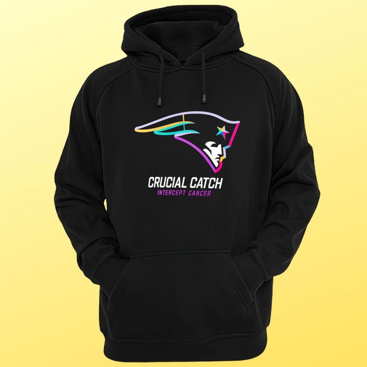 2024 Nfl Crucial Catch New England Patriots Intercept Cancer T-Shirt hoodie