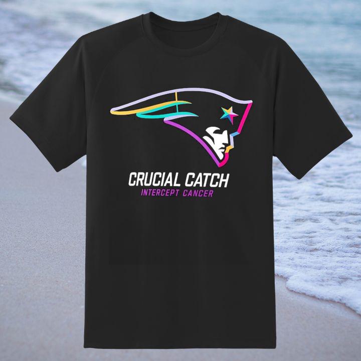 2024 Nfl Crucial Catch New England Patriots Intercept Cancer T-Shirt