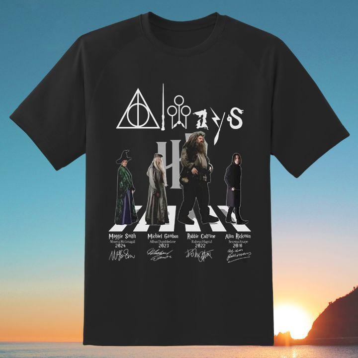 Abbey Road Always Harry Potter Maggie Smith Michael Gambon Robbie Coltrane Signature Shirt