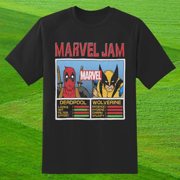 Premium Marvel Jam Deadpool And Wolverine T-Shirt