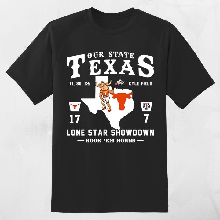 Texas Longhorns Our State Lone Star Showdown Hook Em Horns T-Shirt