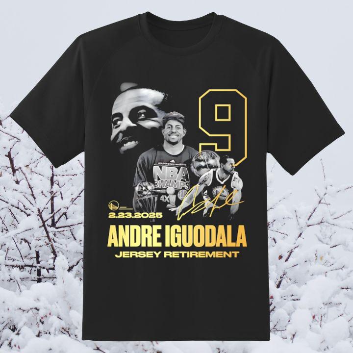 Andre Iguodala 9 Jersey Retirement Golden State Warriors 2.23.2025 Shirt