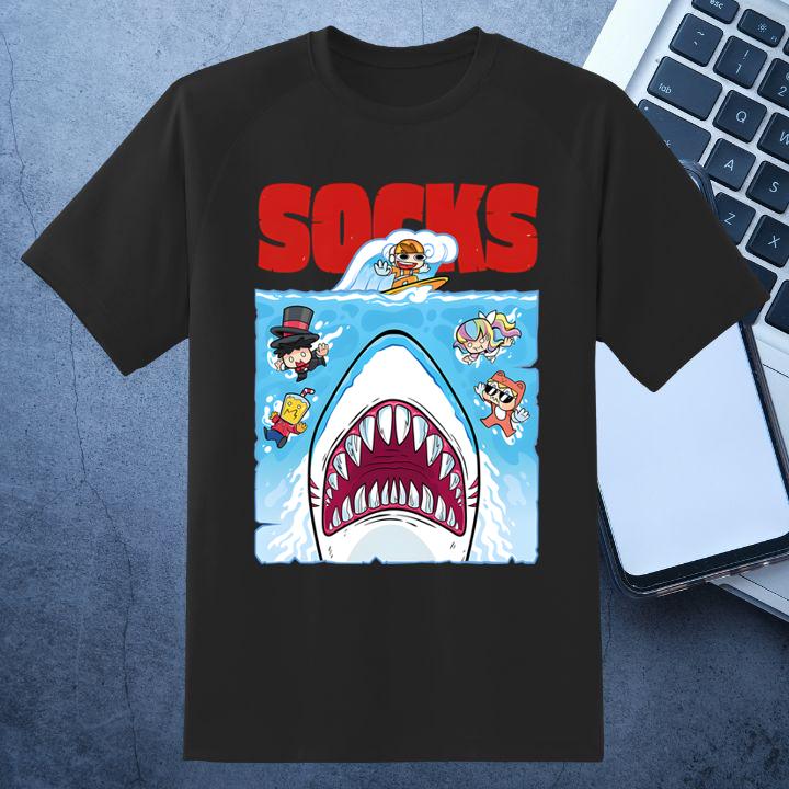 Socks Swim With Sharks Version Jaws T-Shirt