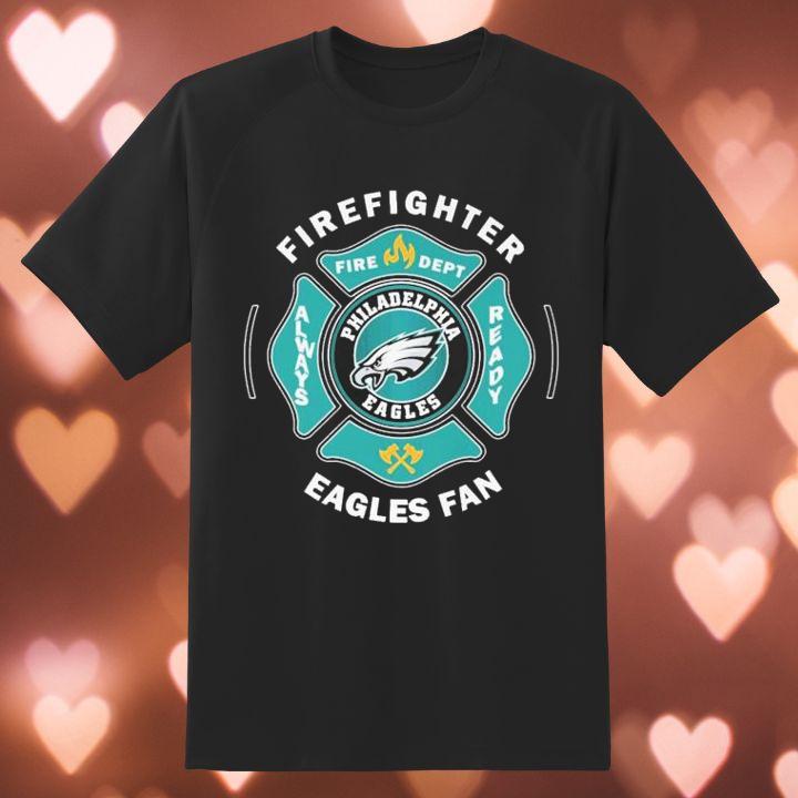 Fire Dept Philadelphia Eagles Logo Football Firefighter T-Shirt