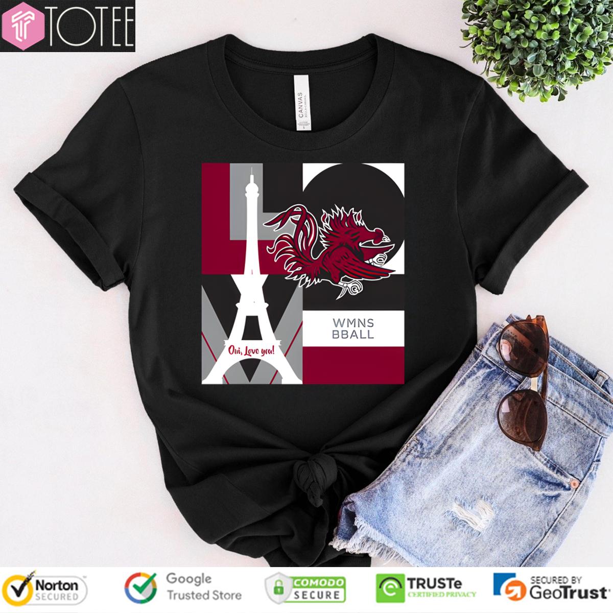 Womens Basketball Commemorative Paris South Carolina Gamecocks Shirt