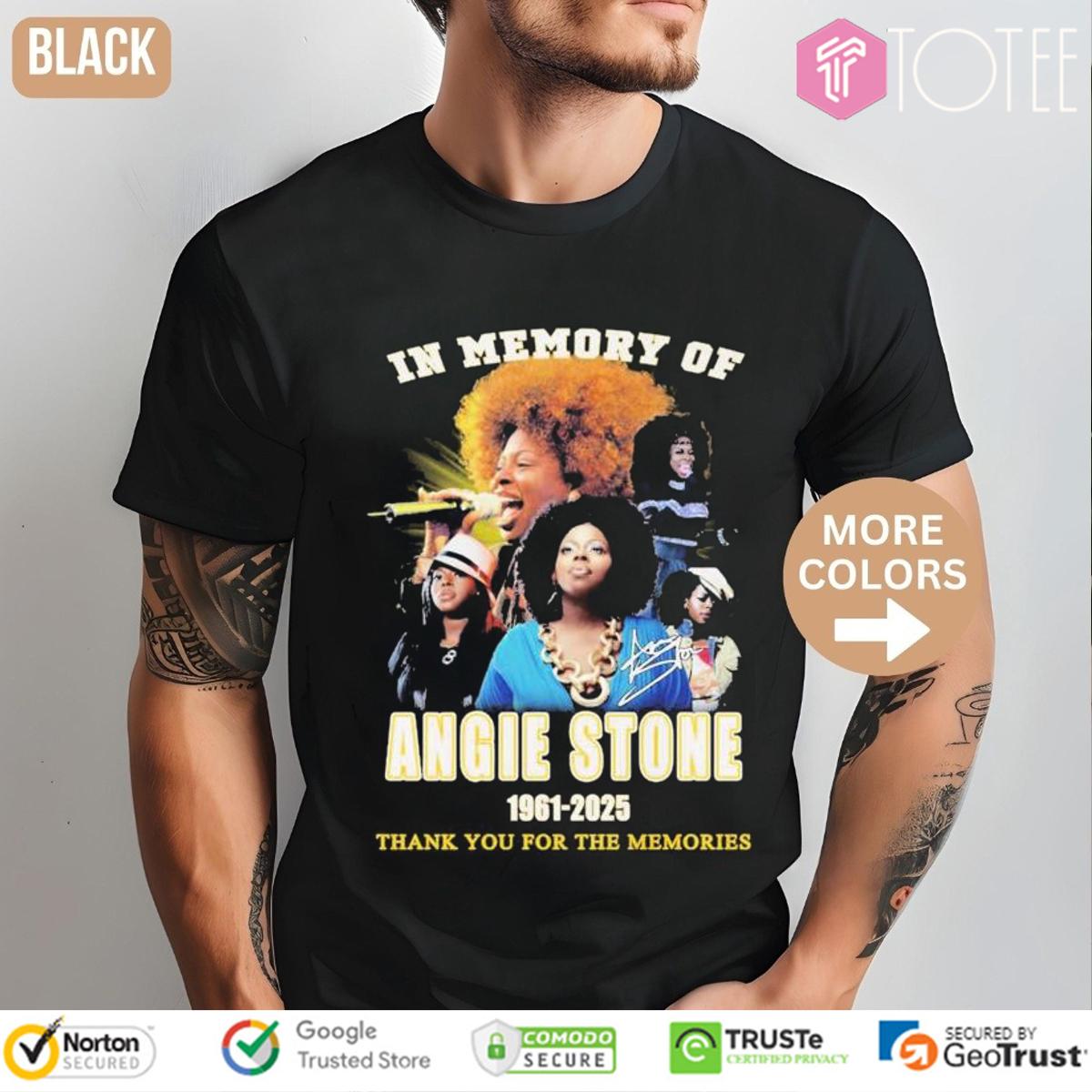 In Memory Of Angie Stone 1961-2025 Thank You For The Memories T-Shirt