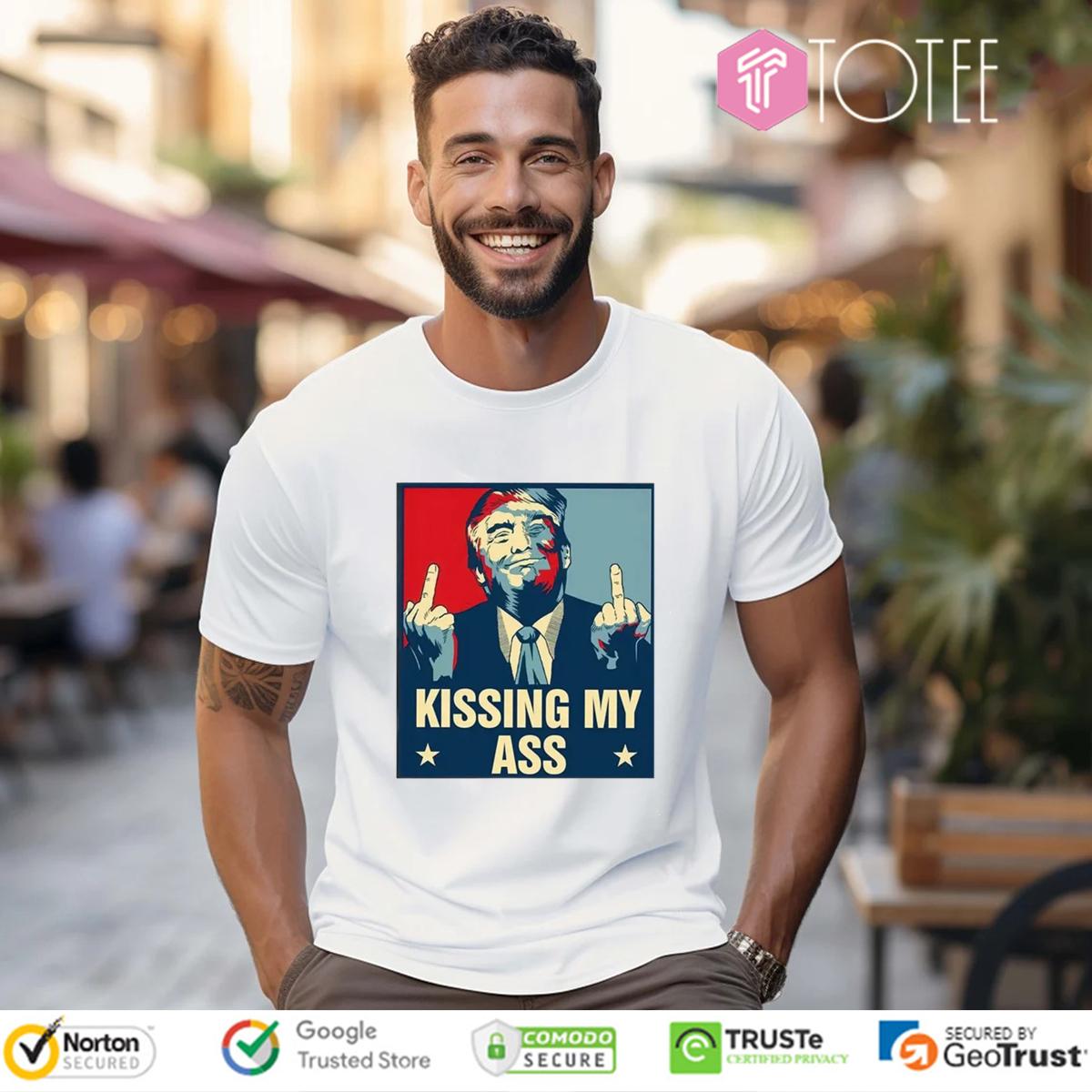 Trump Negotiate Tariffs Kissing My Ass t-shirt