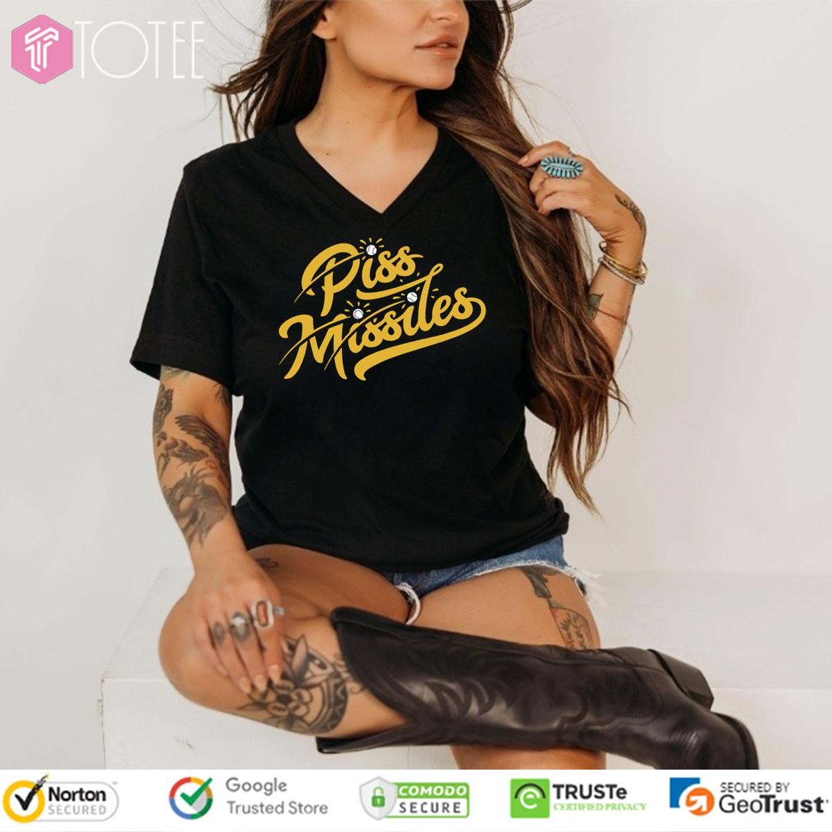 Piss Missiles Baseball V-neck