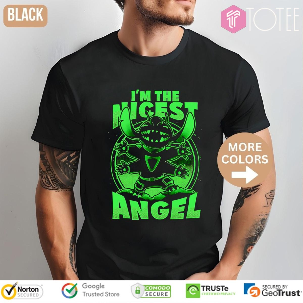 Im The Nicest Angel Stitch Disney T-shirt