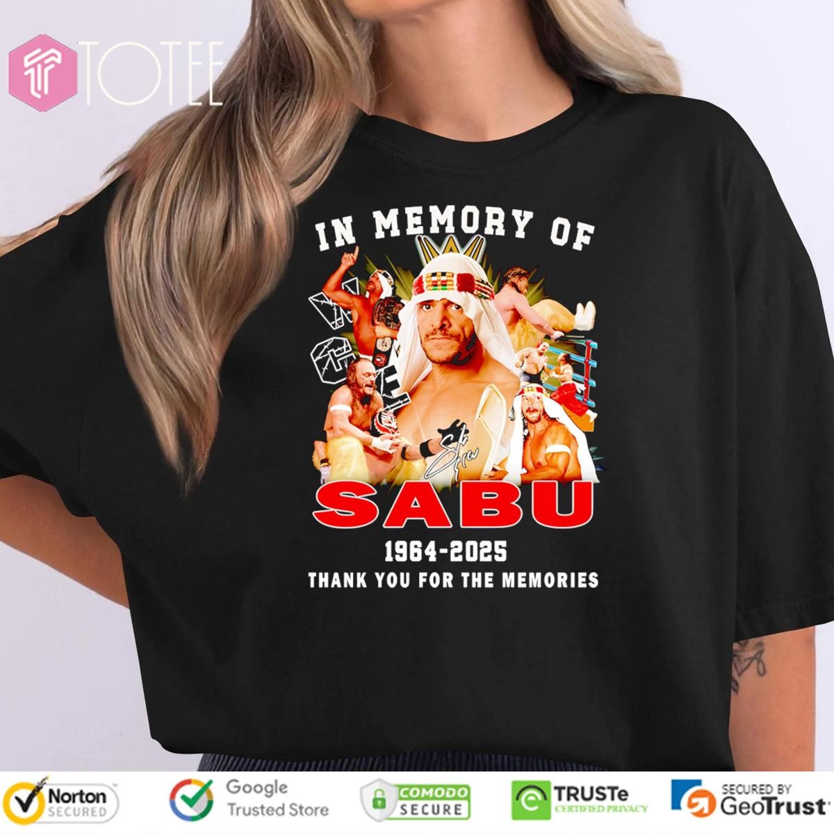 In Memory Of Sabu 1964-2025 Thank You Sabu Wrestling Signature T-shirt